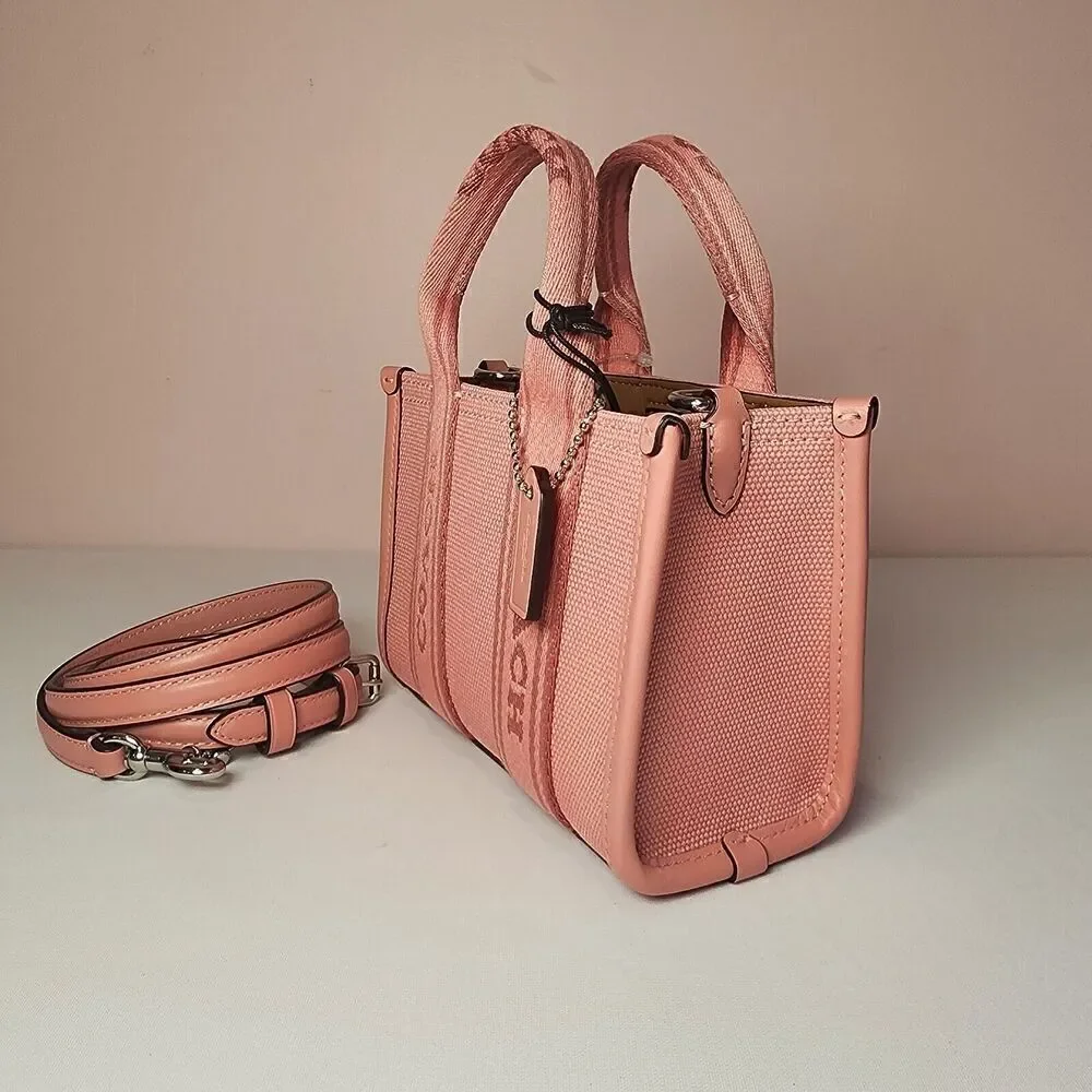 NWT Coach Smith Mini Tote CS618 Silver Light Blush Pink